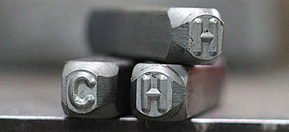 C.H. Hanson - Number 3 Machine Made Individual Steel Stamp