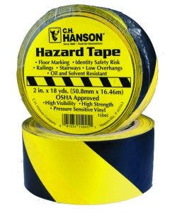 Aisle Marking Tape-54'x2" Black/Yellow