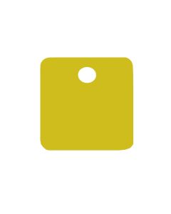 Tag-1-1/2" Square Anodized Aluminum Gold 5pk