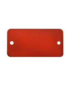 Tag-1"x3" Round Corners Anodized Aluminum Red 5pk