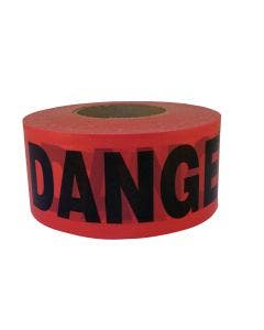 Barricade Tape-DANGER 1000'x3"x1.5Mil Red