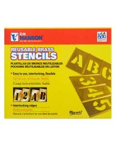 Stencil Set-Letter/Number 1 1/2" Brass 45Pcs.