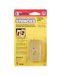 Stencil Set-Numbers 1" Brass 15Pcs.