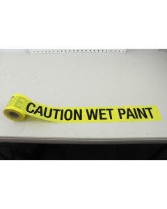 Barricade Tape-CAUTION WET PAINT 200'x3"x2Mil
