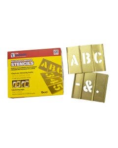 Stencil Set-Letter 3" Brass 33 Pieces