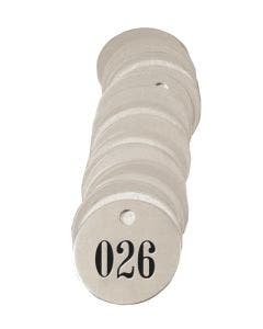 Tag-026-050 1-1/2" Round Aluminum 25pk