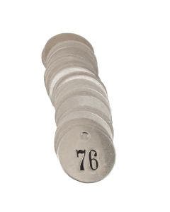 Tag-76-100 1-1/4" Round Aluminum 25pk