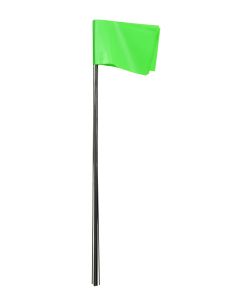 Stake Flags-15" Staff, 2-1/2"x3-1/2" Flag, Lime Fluorescent 10Pcs.