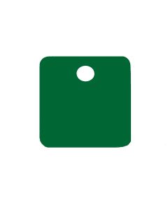 Tag-1" Square Anodized Aluminum Green 5pk