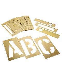 Stencil Set-Letter 12" Brass 33 Pieces