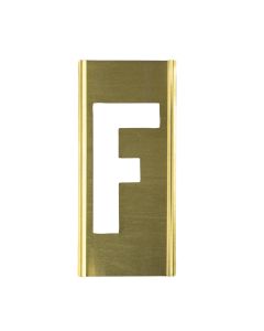 Stencil Sort-1" Brass Gothic F