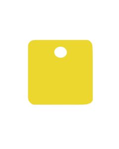 Tag-1-1/2" Square Anodized Aluminum Yellow 5pk