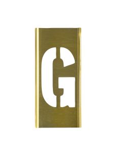 Stencil Sort-1" Brass Gothic G