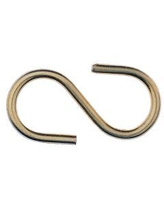 S-Hook-7/8" #5 Brass Plated 100pk