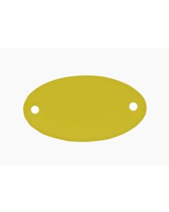 Tag-1-5/32"x2-1/16" Oval Anodized Aluminum Gold 5pk