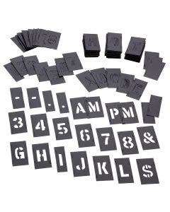 Stencil Set-Letter/Number 1" PVC 138 Pieces