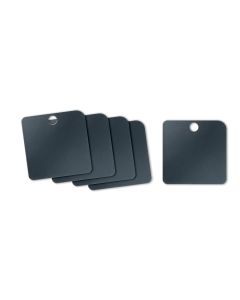 Tag-1-1/2" Square Anodized Aluminum Black 5pk