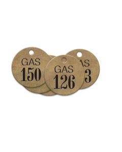 Valve Tag-GAS 126-150 Brass 25pk