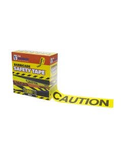 Barricade Tape-CAUTION 1000'x3"x3Mil Display Box