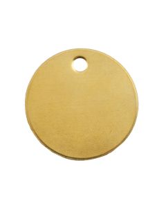 Tag-1-1/2" Round Brass 100pk