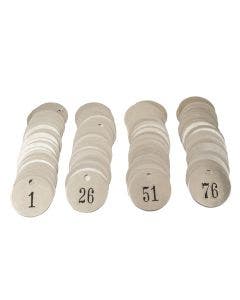 Tag-1-100 1-1/4" Round Alum 100pk