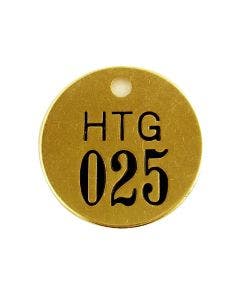 Valve Tag-HTG 001-025 Brass 25pk