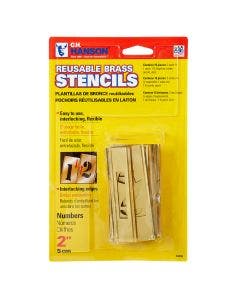 Stencil Set-Numbers 2" Brass 15Pcs.