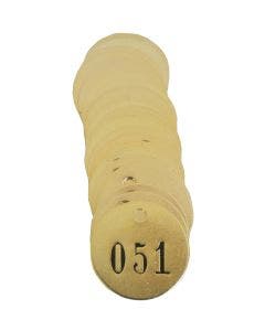 Tag-51-75 1-1/4" Rnd Brass 25pk