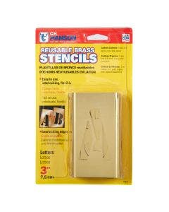 Stencil Set-Letter 3" Brass 33Pcs.