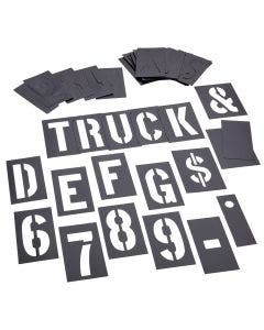 Stencil Set-Letter/Number 4" PVC 46 Pieces