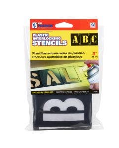 Stencil Set-Letter/Number 3" PVC 46 Pieces