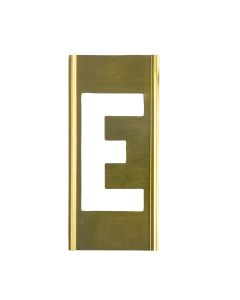 Stencil Sort-1" Brass Gothic E