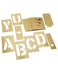 Stencil Set-Letter 8" Brass 33 Pieces