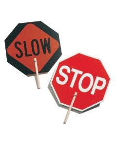 Stop/Slow Sign-60" Plastic Pole