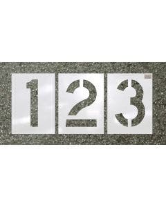 Stencil Set-Number 4"x2-3/4" LDPE Highway 12 Pieces