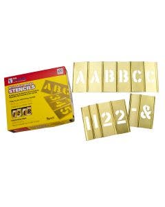 Stencil Set-Letter/Number 1" Brass 77 Pieces