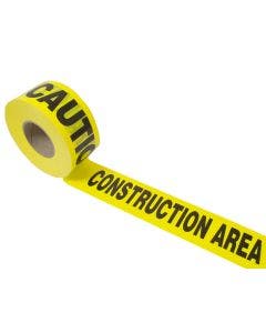 Barricade Tape-CAUTION CONSTRUCTION AREA 1000'x3"x2Mil