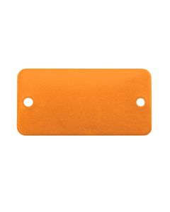 Tag-2"x4" Round Corners Anodized Aluminum Orange 5pk