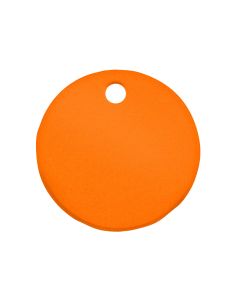 Tag-1-1/2" Round Anodized Aluminum Orange 5pk
