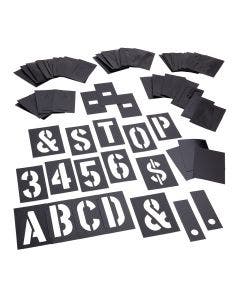 Stencil Set-Letter/Number 4" PVC 138 Pieces