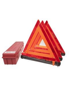 Highway Warning Kit-(3)17" Triangles w/Case