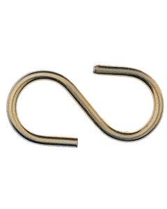 S-Hook-1-1/8"#3 Brass Plated 100pk