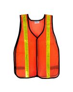 Safety Vest-Premium Orange Fluorescent Wide Stripes
