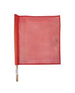 Traffic Flag-24" Wood Handle, Mesh Flag