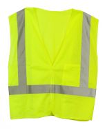 Safety Vest-Ansi CL2 Lime Fluorescent Reflectve Strips