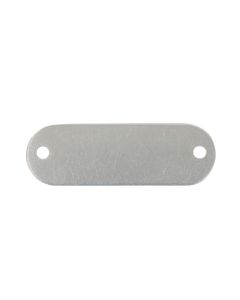 Tag-Rectangle with Rounded Ends 3/4"x 3-1/8" Aluminum 50 Pack