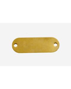 Tag-Rectangle with Rounded Ends 3/4" x  3-1/8" Brass 25 Pack
