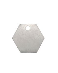 Tag-Hexagon 1-1/4" Aluminum 100 Pack