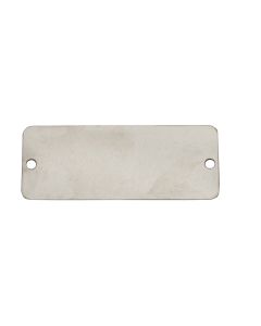 Tag-Rectangle with Rounded Corners 5/8"x 2-1/2" Aluminum 50 Pack
