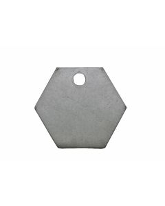 Tag-Hexagon 1-1/4" 316 Stainless Steel 10 pack